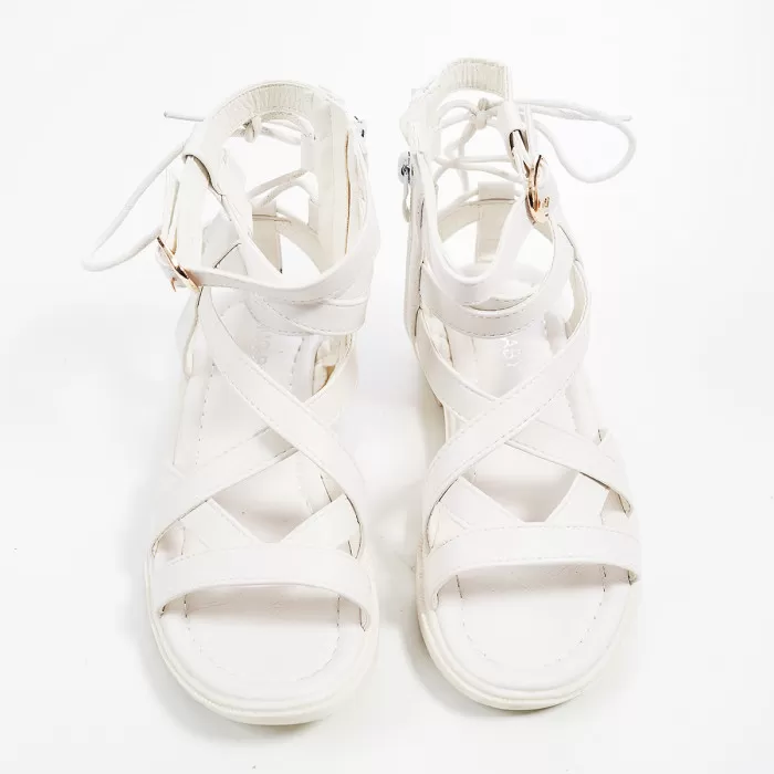 SANDALE GLADIATOR WHITE 