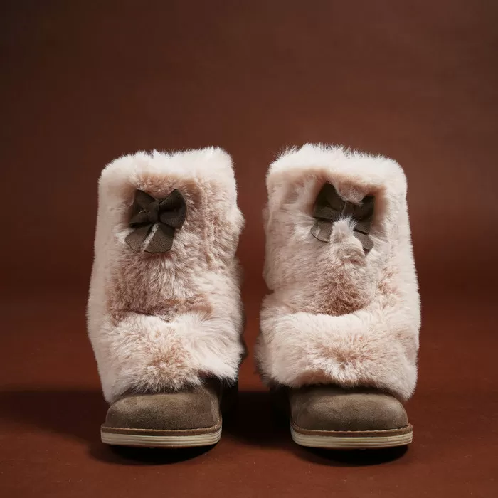 ČIZME BEIGE FUR 