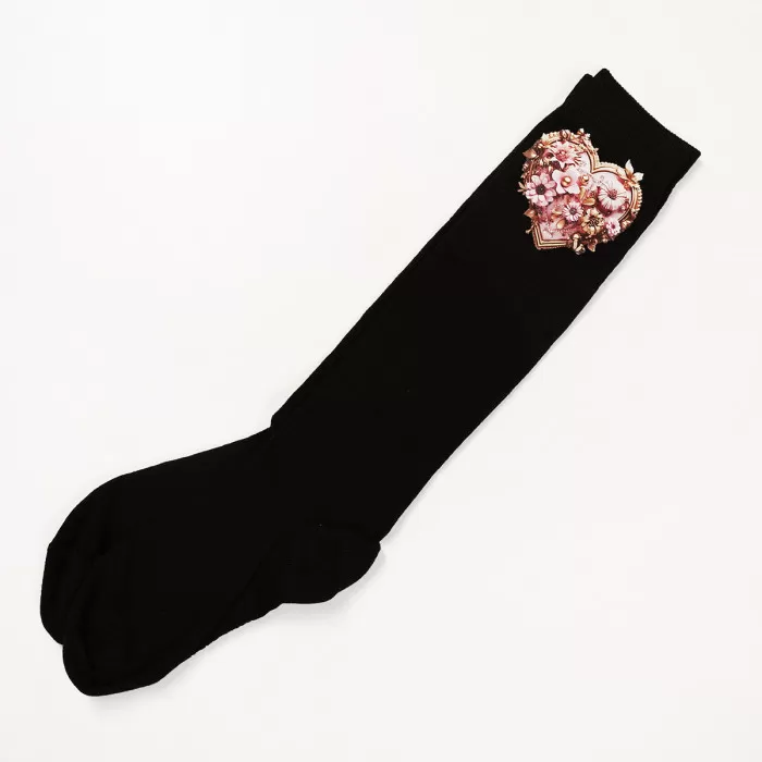 DOKOLENICE HEART BLACK 