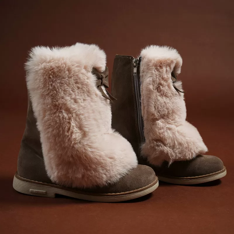 BOOTS BEIGE FUR 