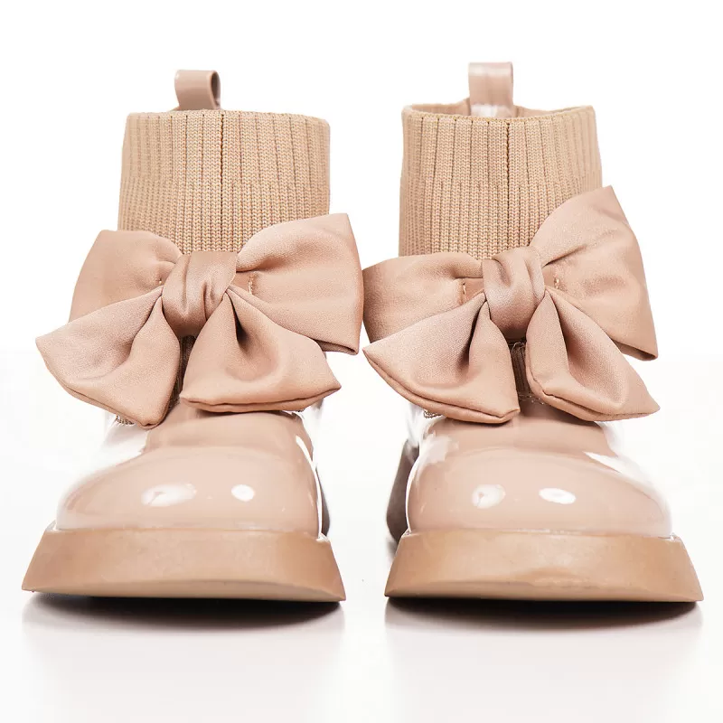 SHOES BEIGE BOW 