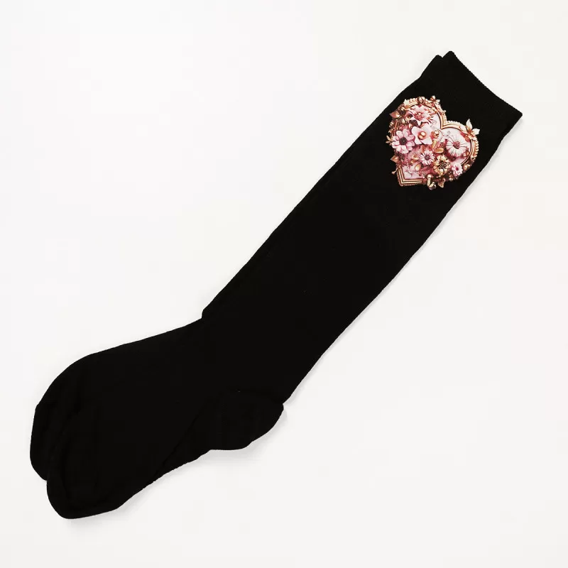 DOKOLENICE HEART BLACK 